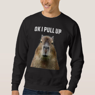 Capybara OK, jag plockar upp Cute Capy Cute Animal Lång Ärmad Tröja