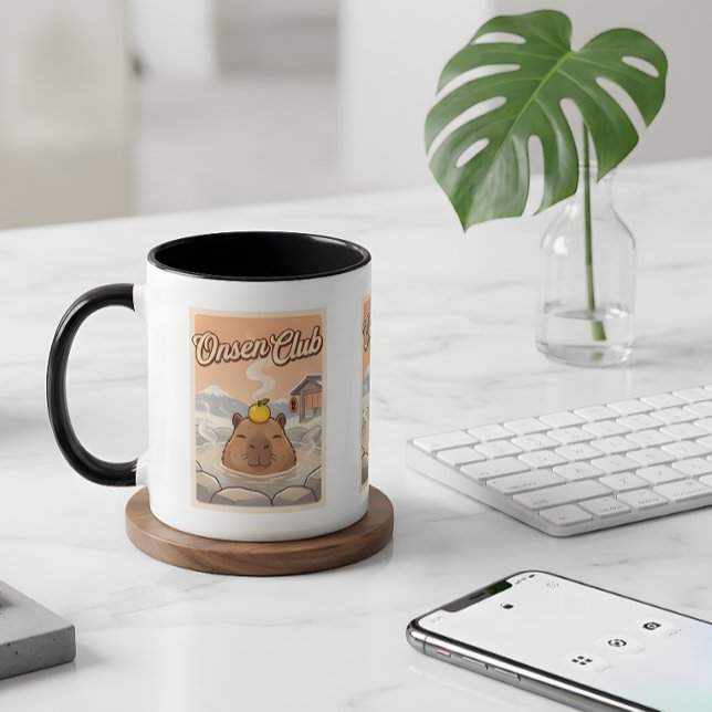 Capybara Onsen Club Mugg – Söt Japansk Varmkälla (Skapare uppladdad)