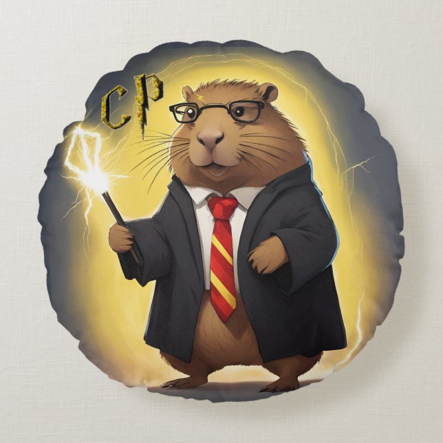 Capybara P Rund Kudde (Framsidan)