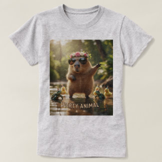 Capybara Party Djur: Söt och rolig design T Shirt