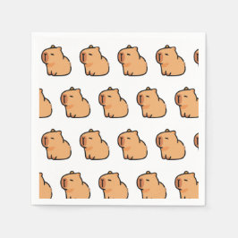 Capybara Party Napkins | Cute Animal Birday Pappersservett