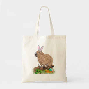 Capybara Påsk Cute Bunny Funny Tygkasse