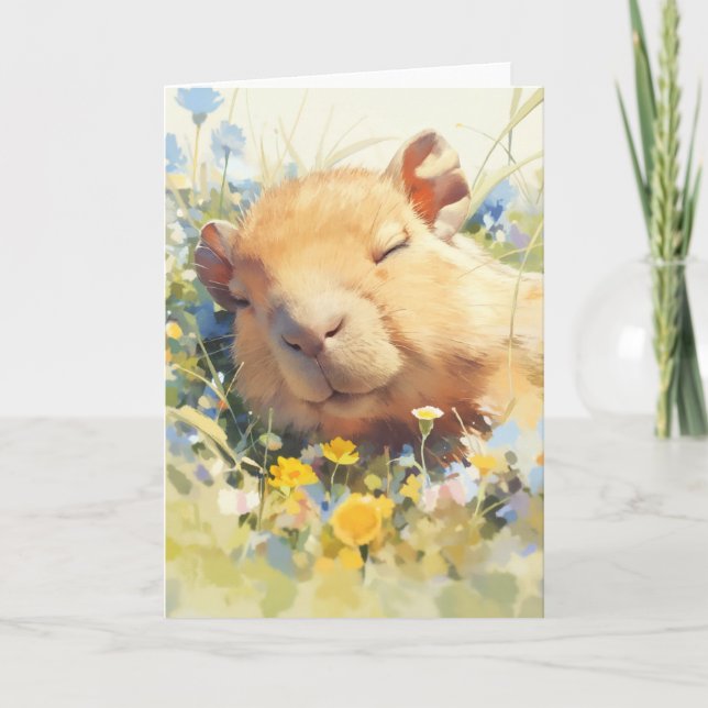 Capybara Peacnice Nap Kort (Framsida)
