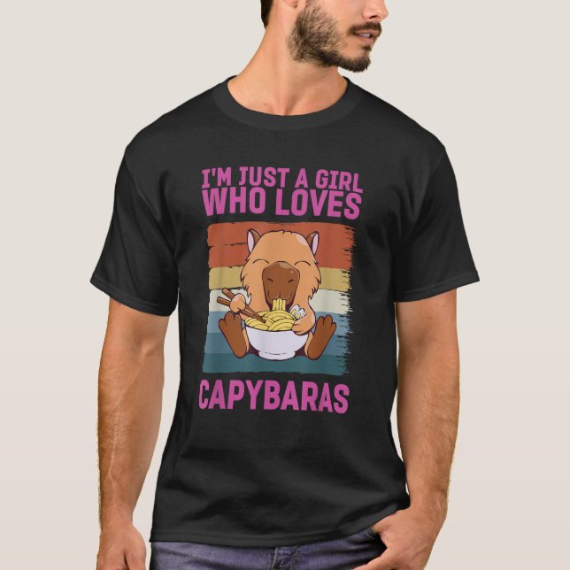 Capybara Peluches Party Peluche Capybara Big Capyb T Shirt (Framsida)