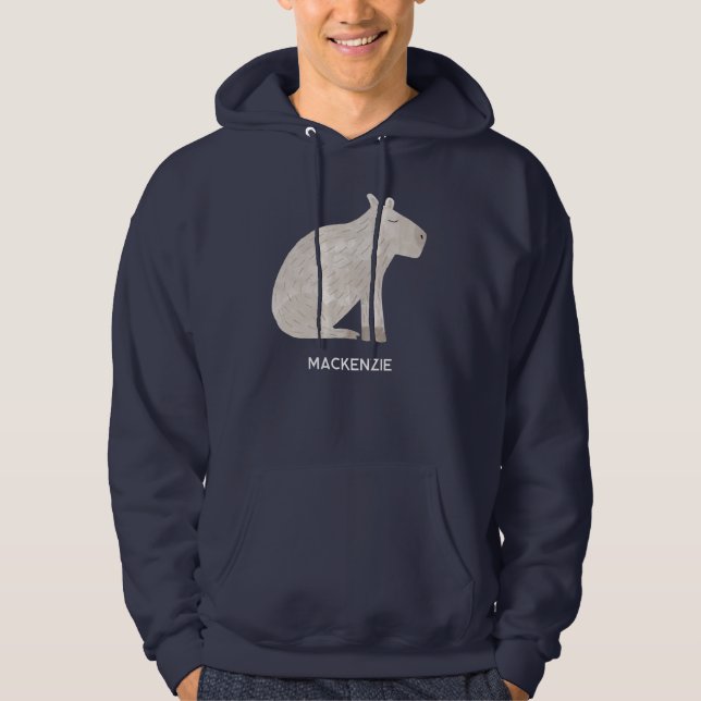 Capybara Personlig Hoodie (Framsida)