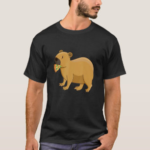 Capybara Pizza Wildlife Animal Italy Food T Shirt