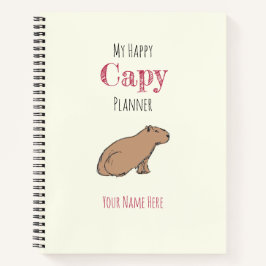 Capybara Planner Cute Chill Hand Drawn Rodent