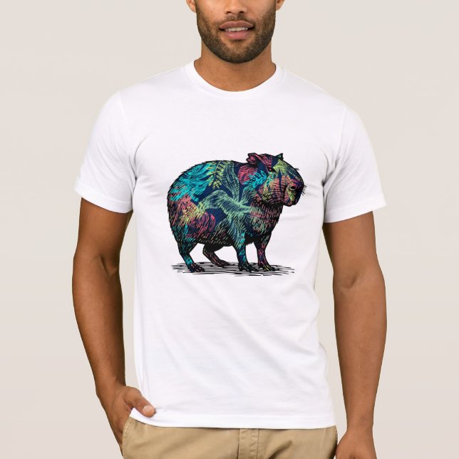 Capybara Pop Art T Shirt (Framsida)