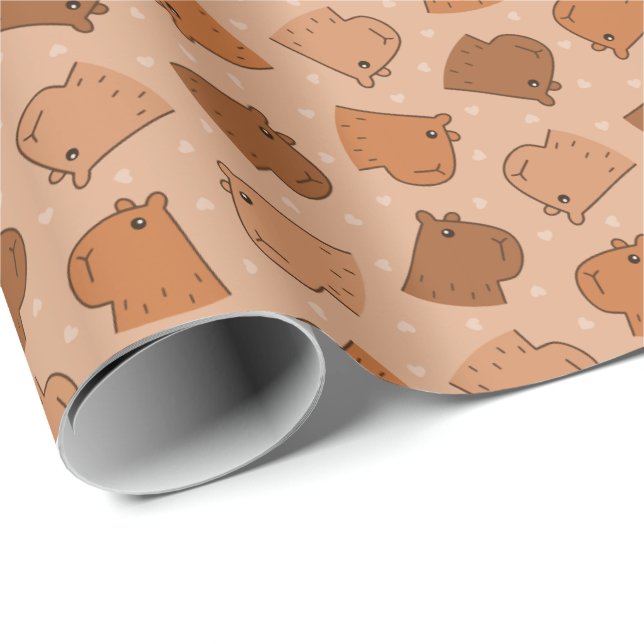 Capybara Presentpapper (Rullad Hörn)
