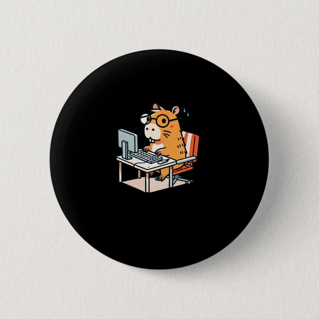 Capybara Programmer som arbetar med datorfästet Knapp (Framsida)
