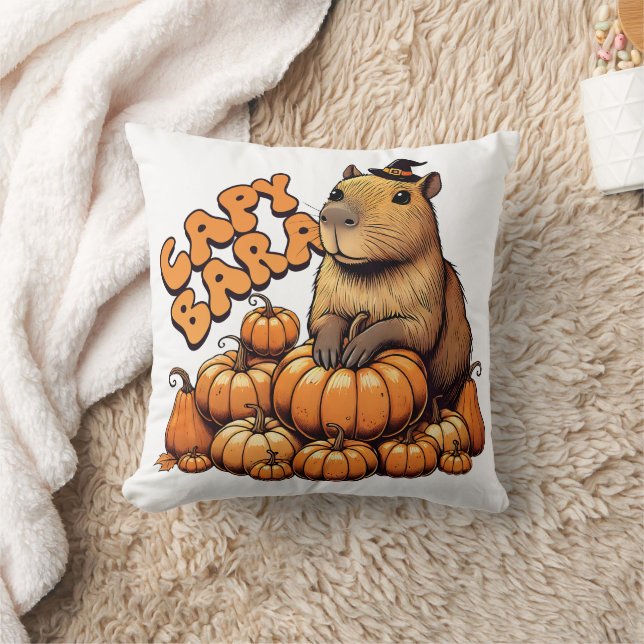Capybara Pumpkins Halloween Kudde (Filt)