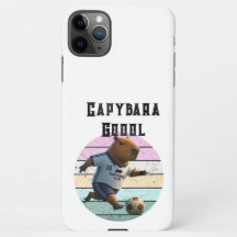 Capybara rainbow case phone through play football
