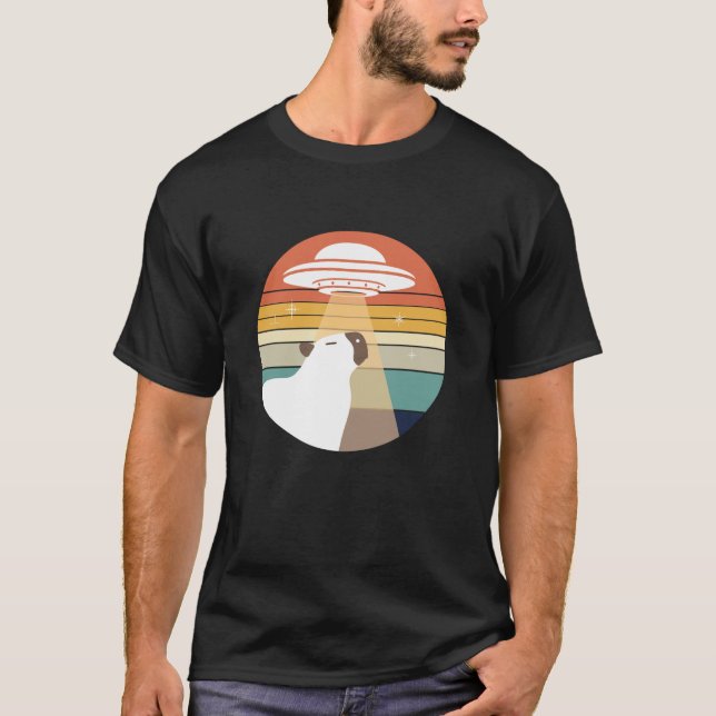 Capybara Rainbow UFO-design T Shirt (Framsida)