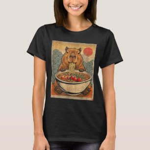 Capybara Ramen Japansk Rolig Grafisk Kawaii Anime T Shirt