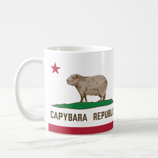 Capybara Republic Flagga Kaffemugg (Vänster)