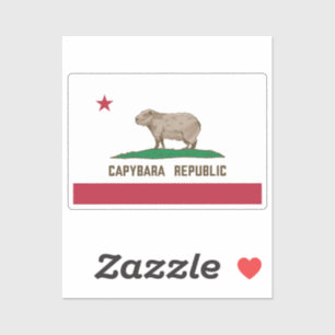 Capybara Republic Flagga Klistermärken