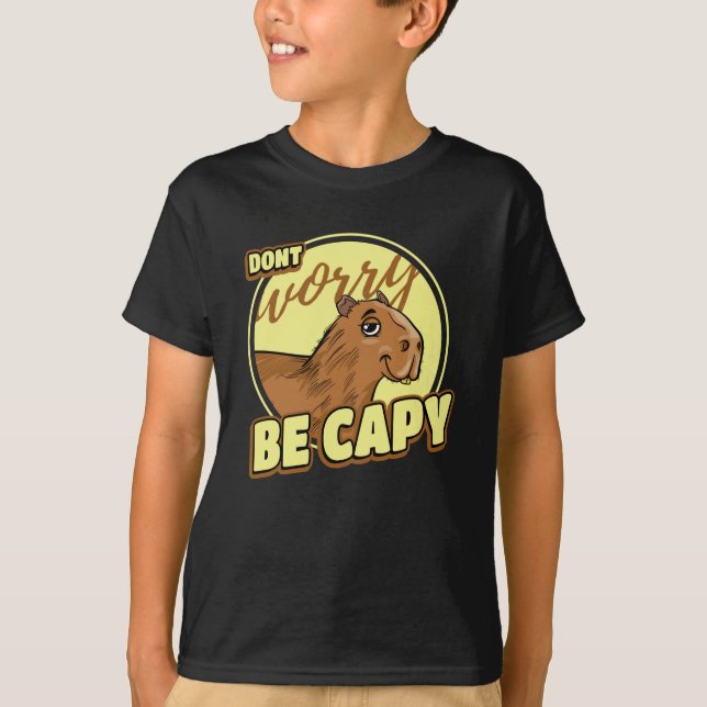 Capybara Retro Capibara T Shirt (Framsida)