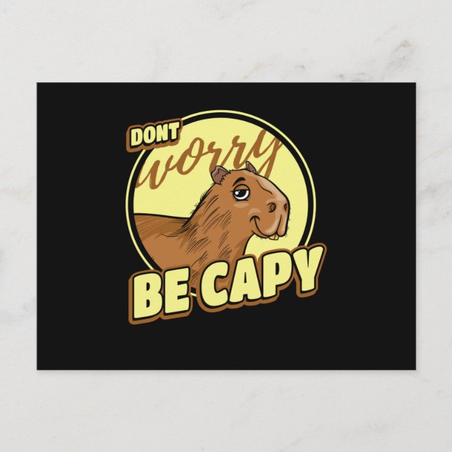 Capybara Retro Capibara Vykort (Framsida)
