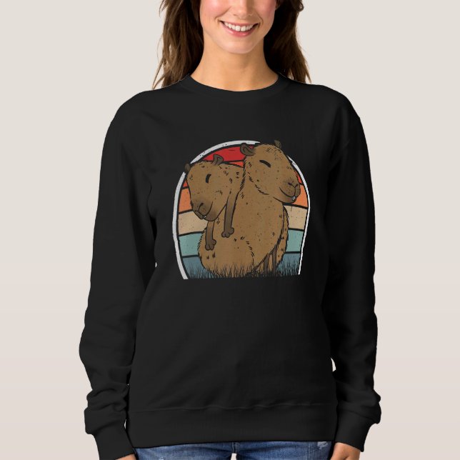 Capybara Retro Capybara Vintage T Shirt (Framsida)