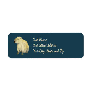 Capybara Returadress Etikett