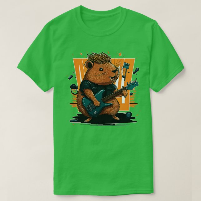 Capybara Rocker 1 T Shirt (Design framsida)