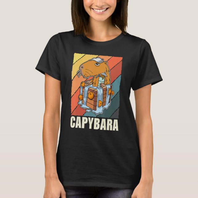 Capybara Rodent Cute Pet 20 T Shirt (Framsida)