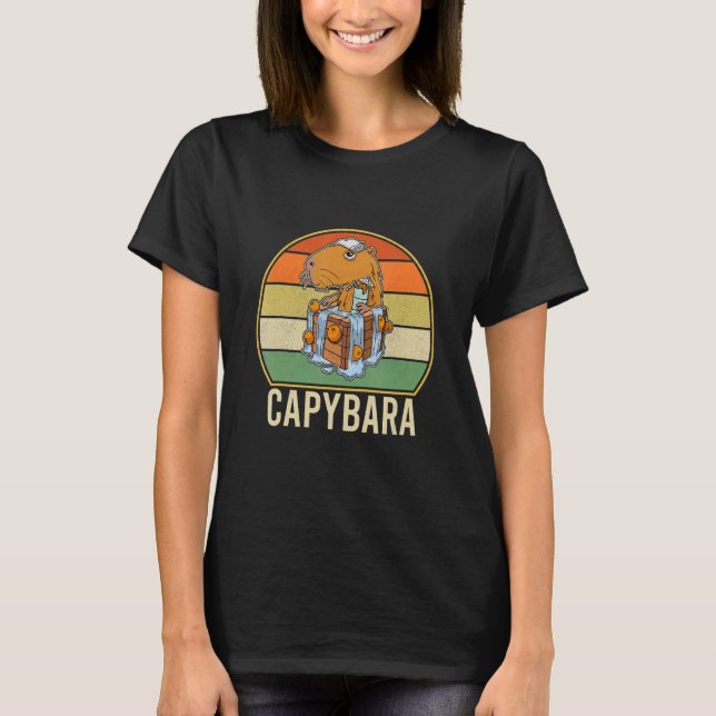 Capybara Rodent Cute Pet 27 T Shirt (Framsida)