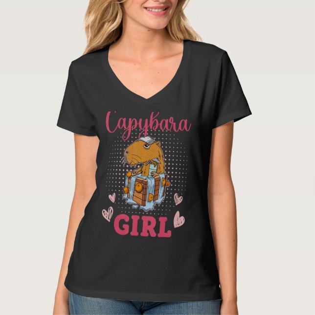Capybara Rodent Cute Pet 2 T Shirt (Framsida)