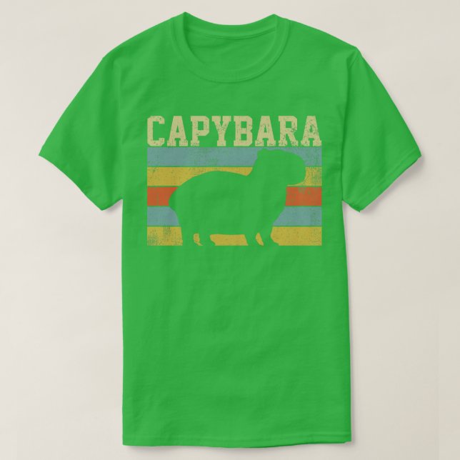 Capybara Rodent Retro Vintage 2 T Shirt (Design framsida)