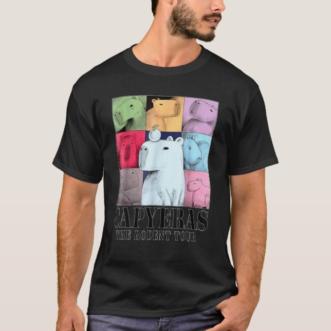Capybara Rodents Capy Tour Meme Graphic Summer T Shirt (Framsida)