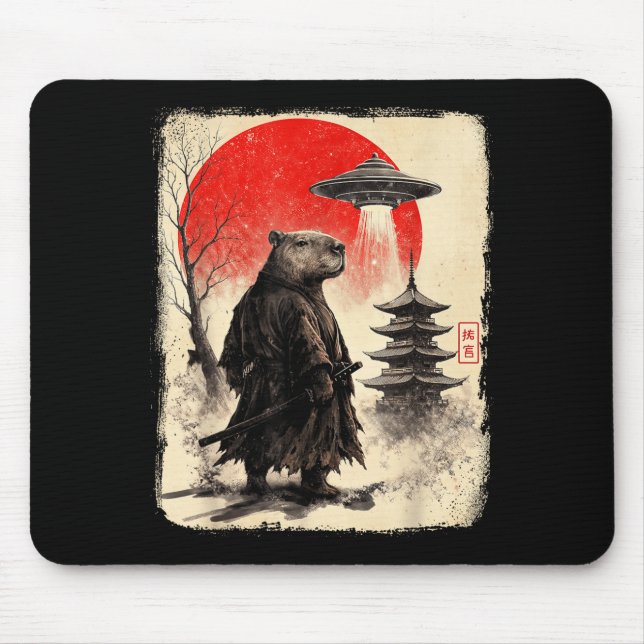 Capybara Samurai Retro Ufo Japanese Warrior Tenshu Musmatta (Framsidan)
