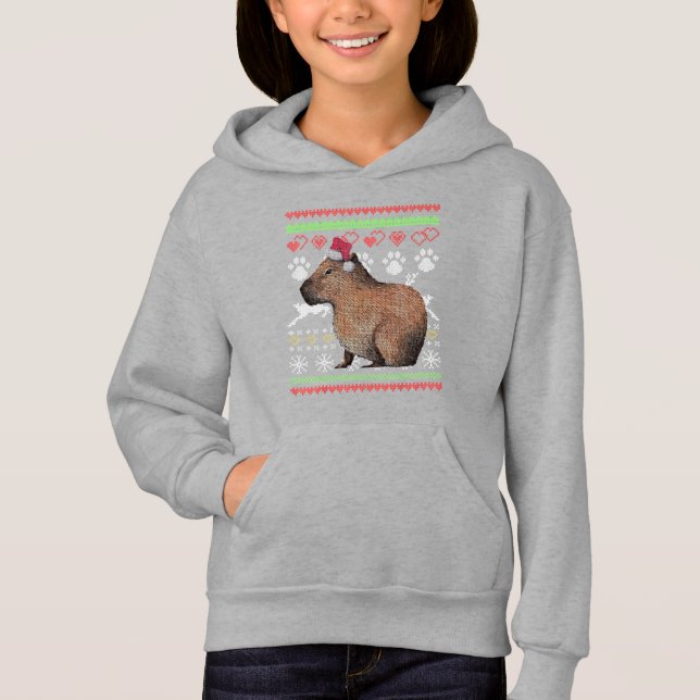 Capybara Santa-Claus Ugly jul Sweater Holida T Shirt (Framsida)