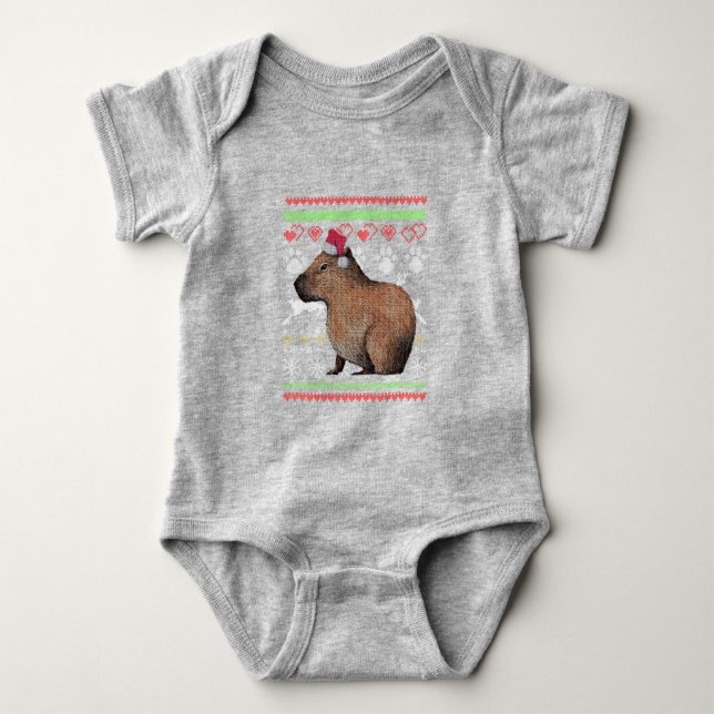 Capybara Santa-Claus Ugly jul Sweater Holida T Shirt (Framsida)