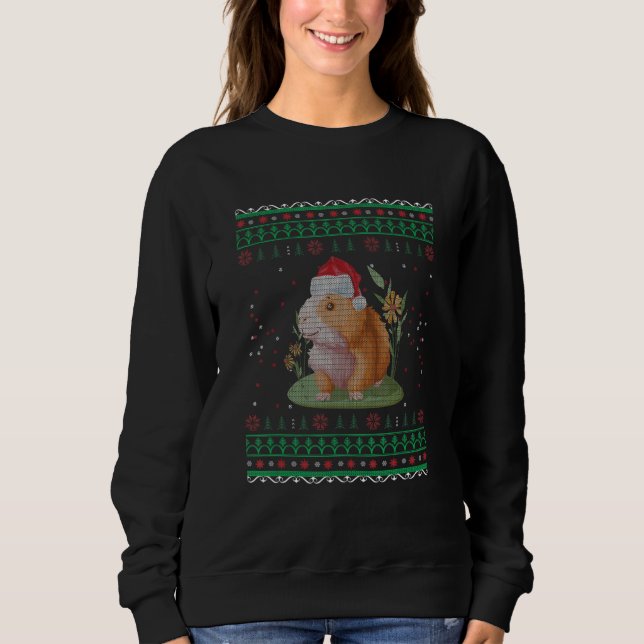 Capybara Santa Ugly (jul) Sötare Helgdag Kärlek T Shirt (Framsida)