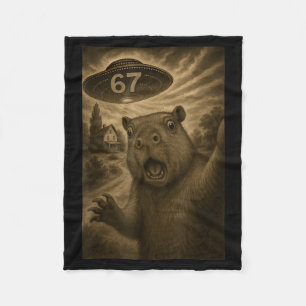 Capybara Selfie 67 Meme Sex Sju Roligt Ufo Fleecefilt