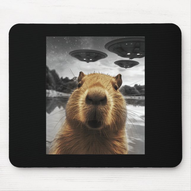 Capybara Selfie Funny Julafton Animal Graphic Capy Musmatta (Framsidan)