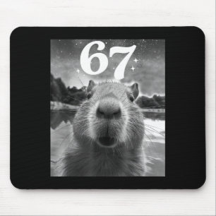 Capybara Selfie Med 67 Meme Capy Grafik För Män Musmatta
