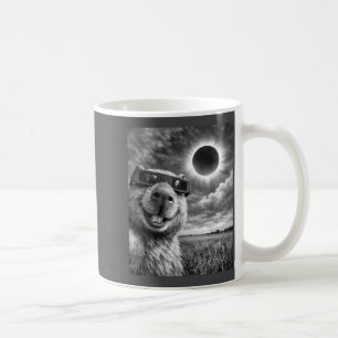 Capybara Selfie Roligt Djur Solförmörkelse Grafik Kaffemugg