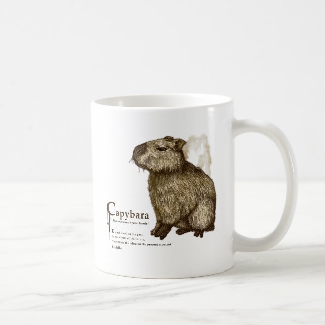 capybara - sepia kaffemugg (Höger)