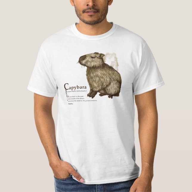 capybara - sepia t-shirt (Framsida)