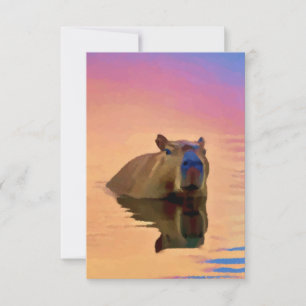 Capybara Simpity Tranquil Sjö Tack Kort