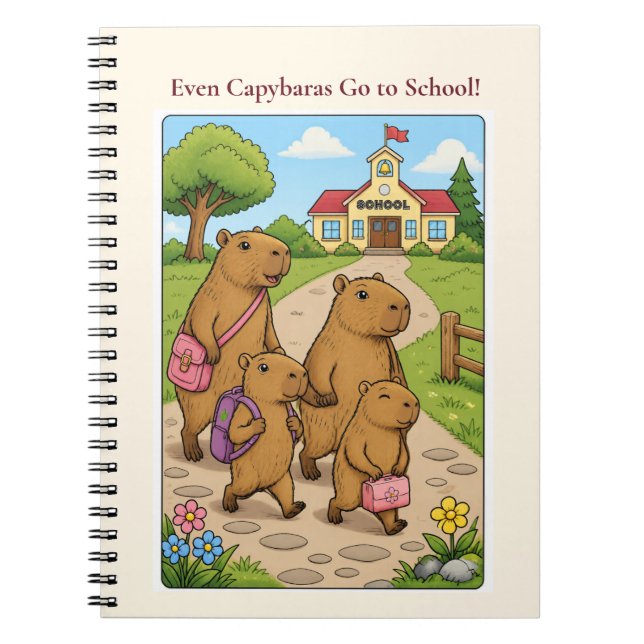 Capybara skolblock anteckningsbok (Framsidan)