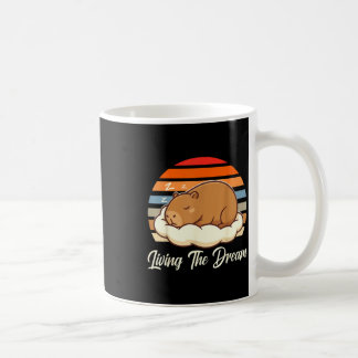 Capybara sleepybara drömmer om det gamla retro vin kaffemugg