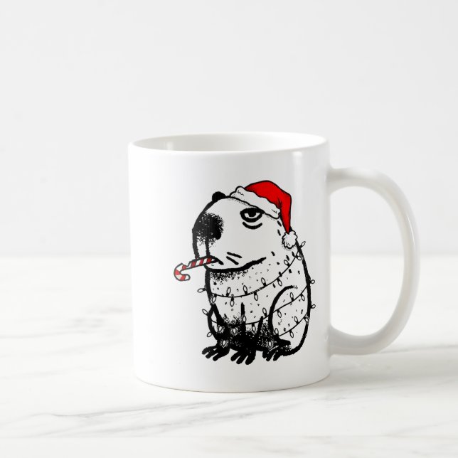 Capybara Smoking Christmas Ugly Cigarette Gen Z  Kaffemugg (Höger)