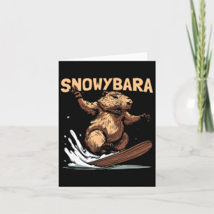 Capybara Snowboard - Snowboarding Snowboarder Snö Kort