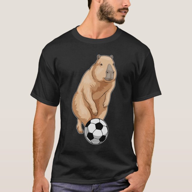 Capybara Soccer-spelare T Shirt (Framsida)