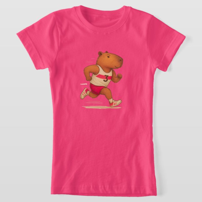 Capybara soccus sportdjur t shirt (Laydown)