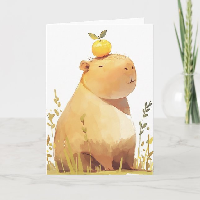 Capybara som har vunnit en Orange Kort (Framsida)