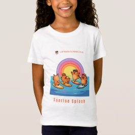 Capybara Sommar Klubb Soluppgångs Splash – Söt Cap T Shirt