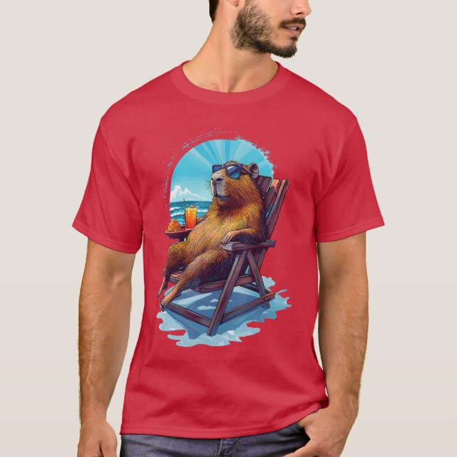 Capybara, sommarvaccinering av havsviken Capybara T Shirt (Framsida)